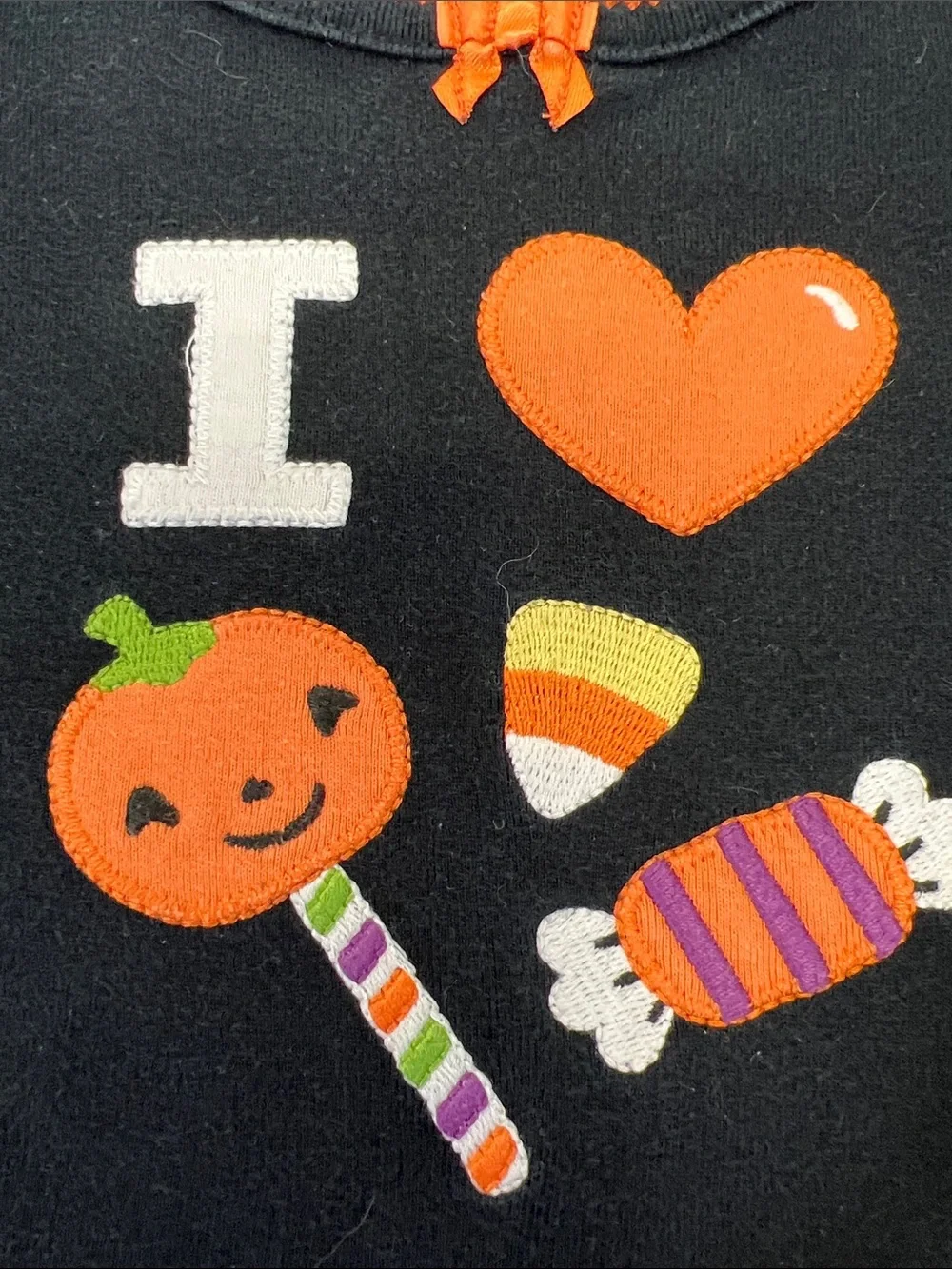Gymboree Black & Orange Halloween Candy Long-Sleeve Tee sz 7 NEW
